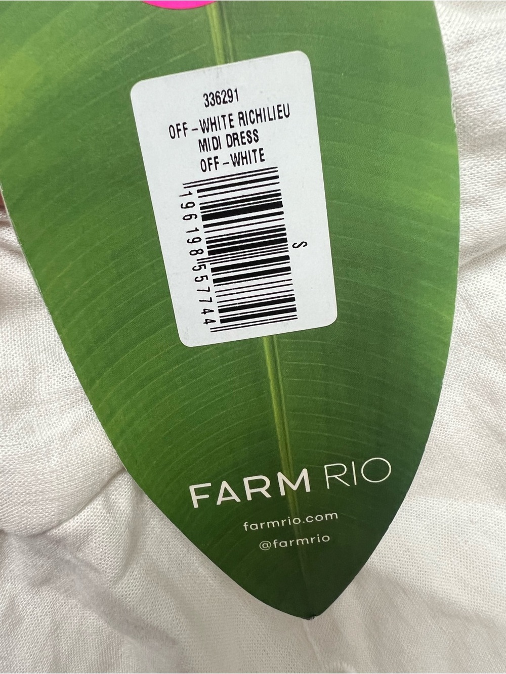 Farm Rio White Off Richilieu Midi Dress NWT - Picture 9 of 13